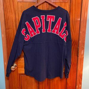 Washington Capitals Fanatics Navy Lace-Up Spirit Jersey Women's Medium